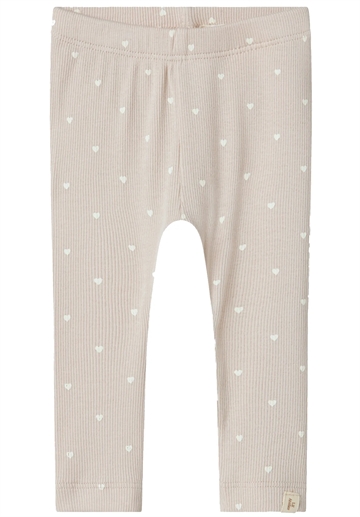 Lil Atelier Leggings - Hjerter - Gago Gray Morn Heart